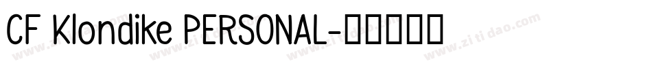 CF Klondike PERSONAL字体转换